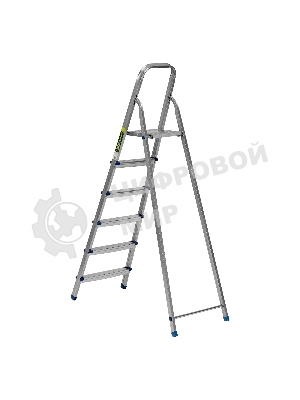 Стремянка Сибртех 6 ступеней, стальная, оцинкованная