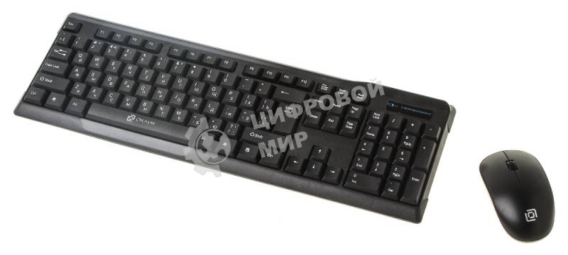 Комплект беспроводной клавиатура + мышь Oklick 230M черный 2.4ГГц Nano Receiver USB