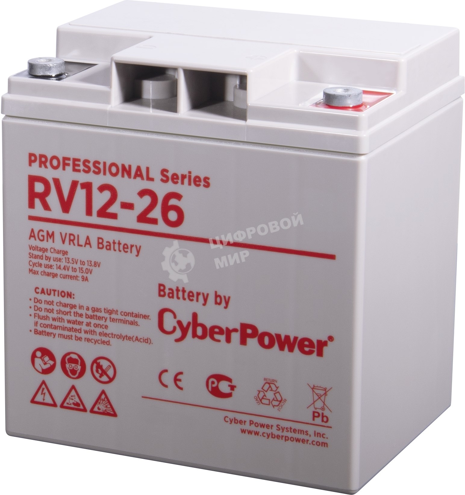 Аккумуляторная батарея PS CyberPower RV 12-26/12 В 26 А·ч