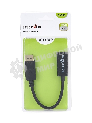 Кабель-переходник DP --> HDMI-F 0.2m, Telecom (TA553)