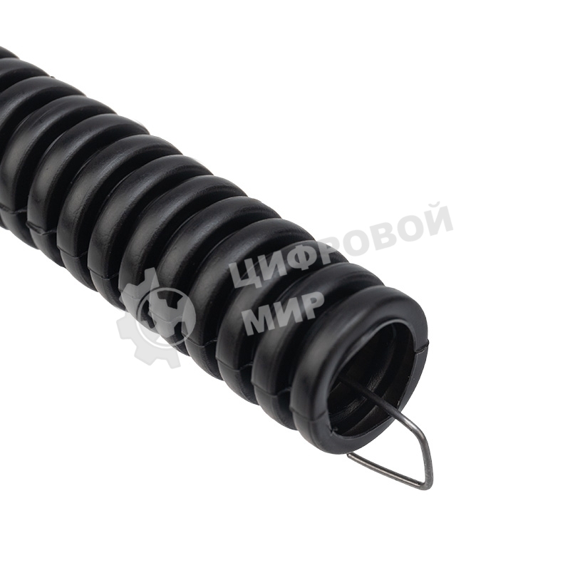 Труба гофрированная из ПНД Rexant с зондом, черная, Ø25 мм (бухта 25 м/уп.)