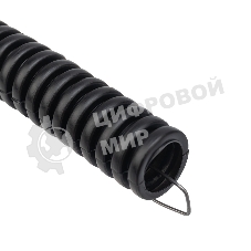 Труба гофрированная из ПНД Rexant с зондом, черная, Ø25 мм (бухта 25 м/уп.)