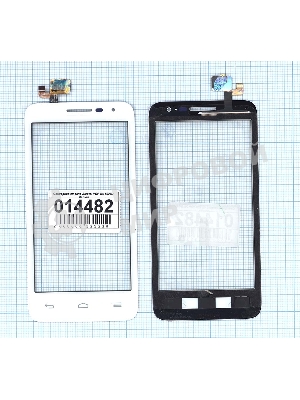 Сенсорное стекло (тачскрин) для Alcatel POP D5 5038D, белое