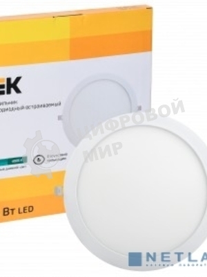 Светильник IEK LDVO0-1609-1-24-4000-K01 ДВО 1609 белый круг LED 24Вт 4000 IP20 алюм. корпус, диам 295 мм