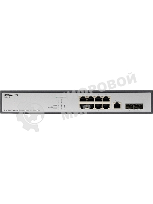 Коммутатор Managed L2 Switch 8x1000Base-T, 2x1000Base-X SFP, RJ45 Console, 19