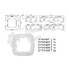 Рамка OMEGA Ecta (Серебро глянец) 1-ая OF140401