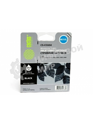 Картридж струйный Cactus CS-CC654 черный для №901 HP OfficeJet-4500/J4580/J4660/J4680 (18мл)
