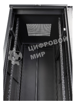 Шкаф коммутационный Lanmaster (TWT-CBB-27U-6X6-G1) 27U 600x600 мм пер. дв. стекл задн. дв. спл. стал. лист 2-хст. 2 бок. пан. 800 кг черный IP20
