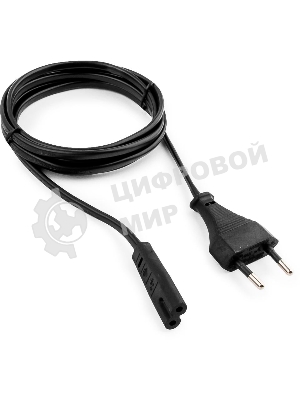 Кабель питания для ноутбуков, аудио/видео техники Cablexpert/Gembird PC-184/2-1.8М, 1.8м, 2-pin, черный, пакет