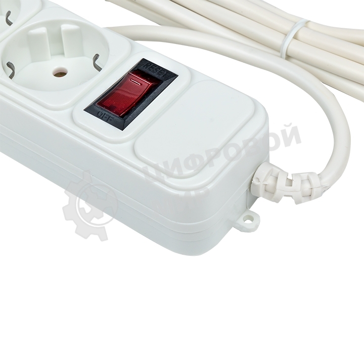 Сетевой фильтр EKF UFP10-375-6-03 6x3 м 10А/2,2 кВт с выкл. c/з ПВС 3х0,75 Блокбастер EKF PROxima