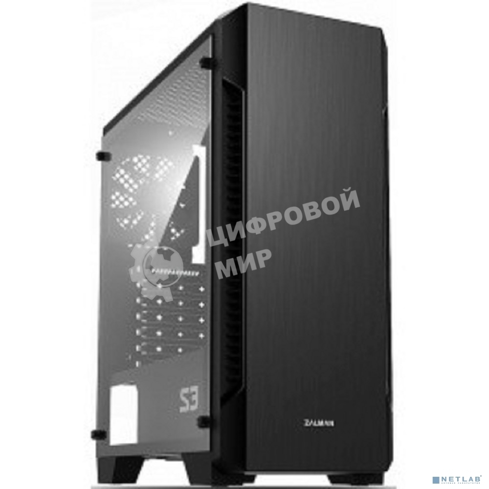 Компьютерный корпус Zalman S3 черный без БП ATX 2x120мм 2xUSB 2.0 1xUSB 3.0 audio bott PSU