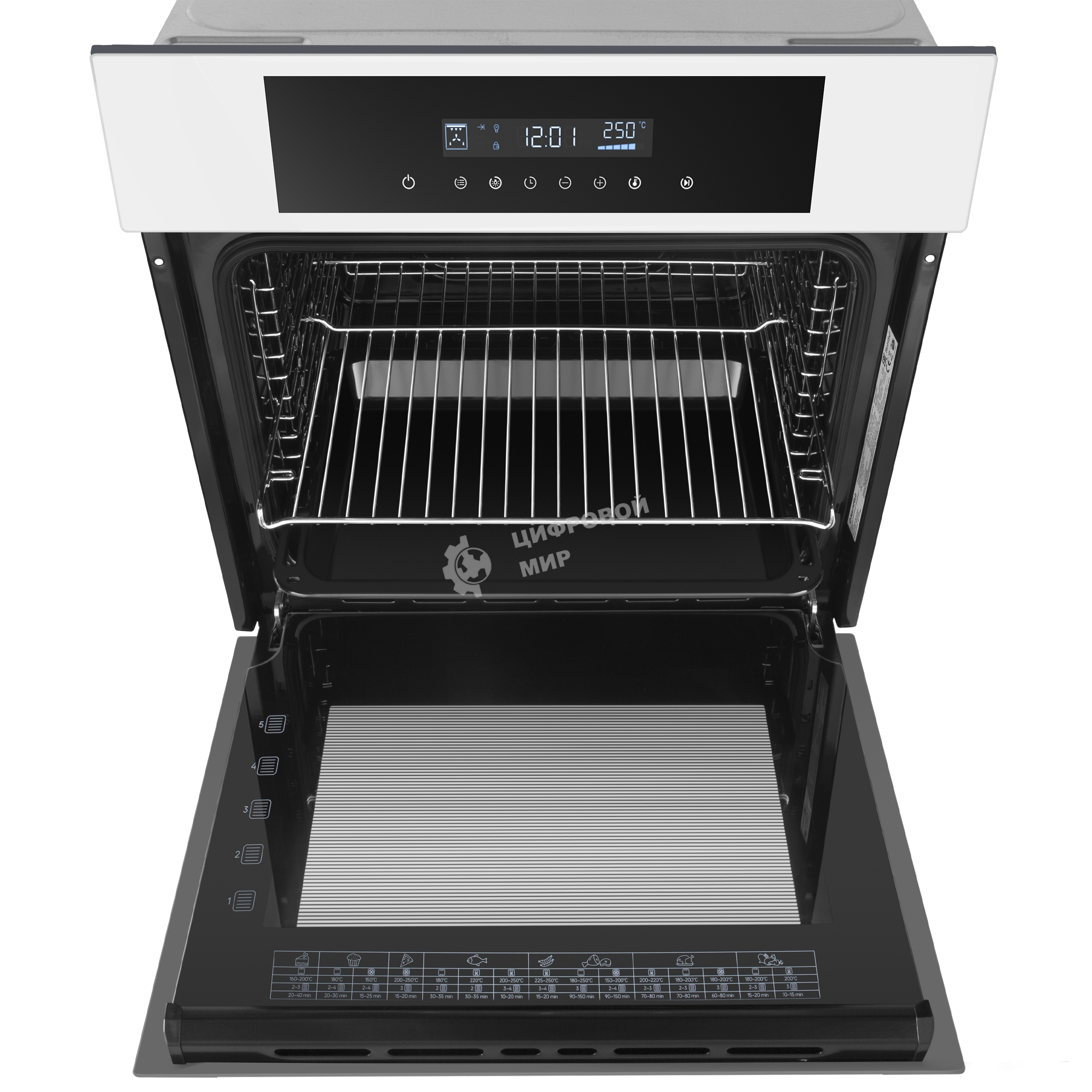 Шкаф духовой электрический Maunfeld AEOD60103W, 60л, дверца с 3 стеклами, белый