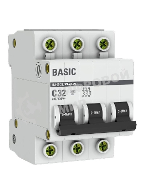 Выключатель автоматический EKF mcb4729-3-32C 3P 32А (C) 4,5кА ВА 47-29 Basic
