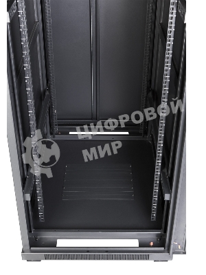 Шкаф коммутационный Lanmaster (TWT-CBB-27U-6X6-G1) 27U 600x600 мм пер. дв. стекл задн. дв. спл. стал. лист 2-хст. 2 бок. пан. 800 кг черный IP20