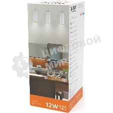 Светильник Overhead накл цил 12W 900lm 3000K 170-240V IP20 79*200мм белый золото LED