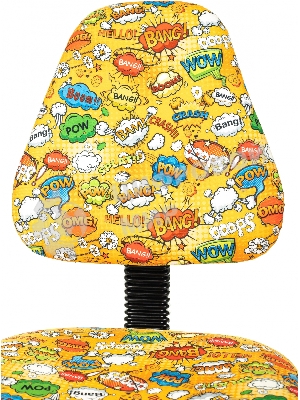 Кресло Бюрократ KD-4 оранжевый, ткань, 120 кг