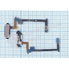 Кнопка HOME в сборе с механизмом и шлейфом для Samsung Galaxy Note 4 N910, золотая