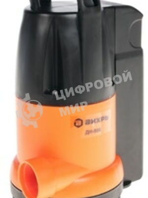 Дренажный насос Вихрь ДН-900 68/2/3900 вт, глуб-8 м, max-15,5 м/час, частицы-35 мм