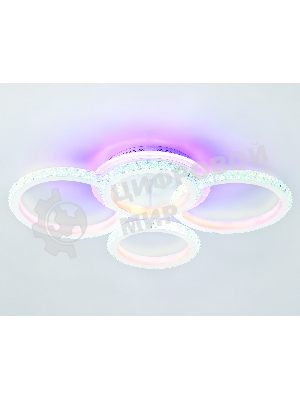 Потолочный светодиодный светильник FA9524/2+2 WH белый 92W 6400K/3000K+RGB 560*370*110 (ПДУ РАДИО 2.4G)