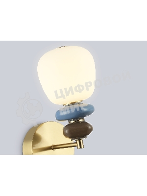 Настенный светильник Ambrella light LH53168 SB/WH бронза/белый 8W 3000K 140*225*300