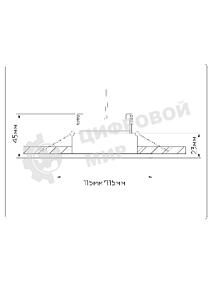 Светильник Ambrella light TN51917 BK черный GX53 max 12W 115*115*23