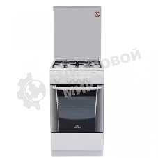 Плита газовая De Luxe 506040.05Г (КР) белый, конфорок 4 газовых, духовка 54 л, 50 см x 85 см x 60 см