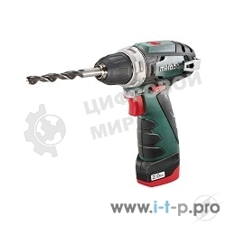 Дрель-шуруповерт аккумуляторная Metabo PowerMaxx BS 600080500, Аккумуляторный, 12В, 2 АКБ