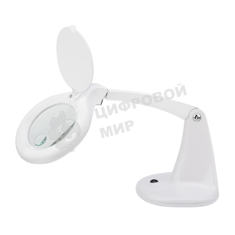 Лупа настольная 3D+12D Rexant с подсветкой 60 LED, белая
