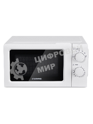 Микроволновая печь Starwind SMW3020 белый, 20 л, 700 Вт, переключатели - поворотный механизм