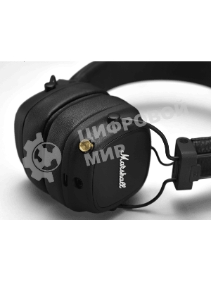 Беспроводные/проводные наушники Marshall Major IV черный, накладные, Bluetooth + проводной, беспроводная зарядка, до 80 ч