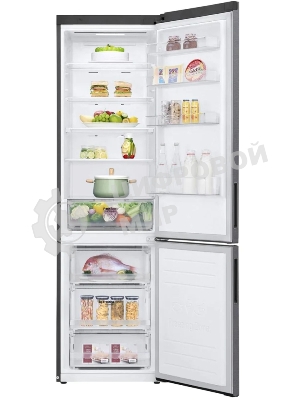 Холодильник LG GA-B509CLSL графитовый двухкамерный 277/107л морозилка снизу, No Frost