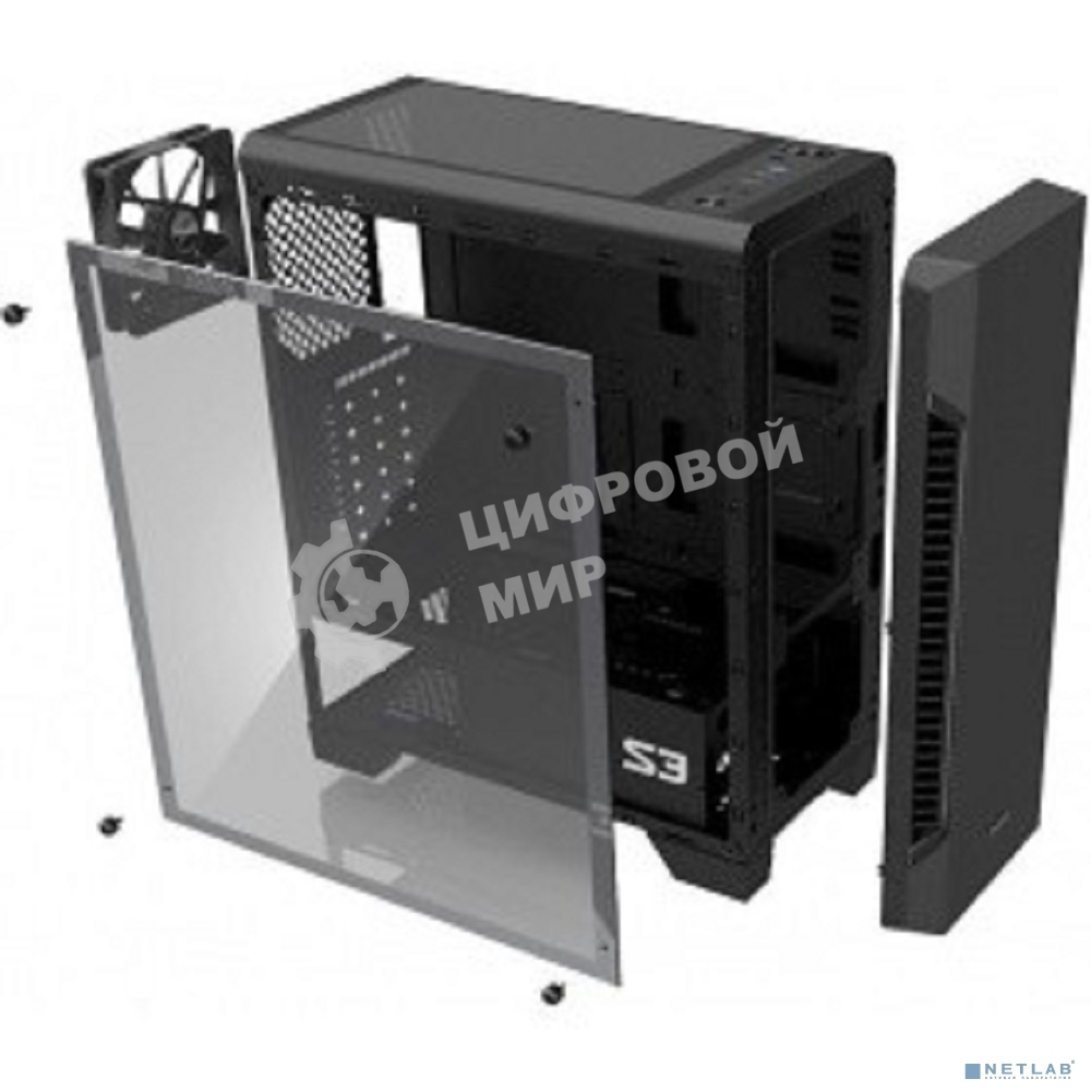 Компьютерный корпус Zalman S3 черный без БП ATX 2x120мм 2xUSB 2.0 1xUSB 3.0 audio bott PSU