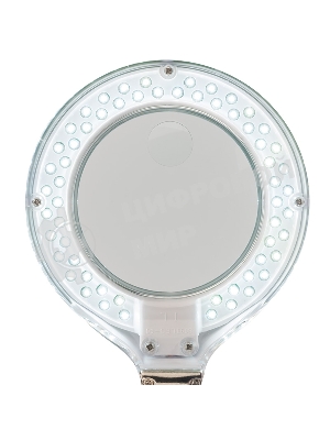 Лупа настольная 3D+12D Rexant с подсветкой 60 LED, белая