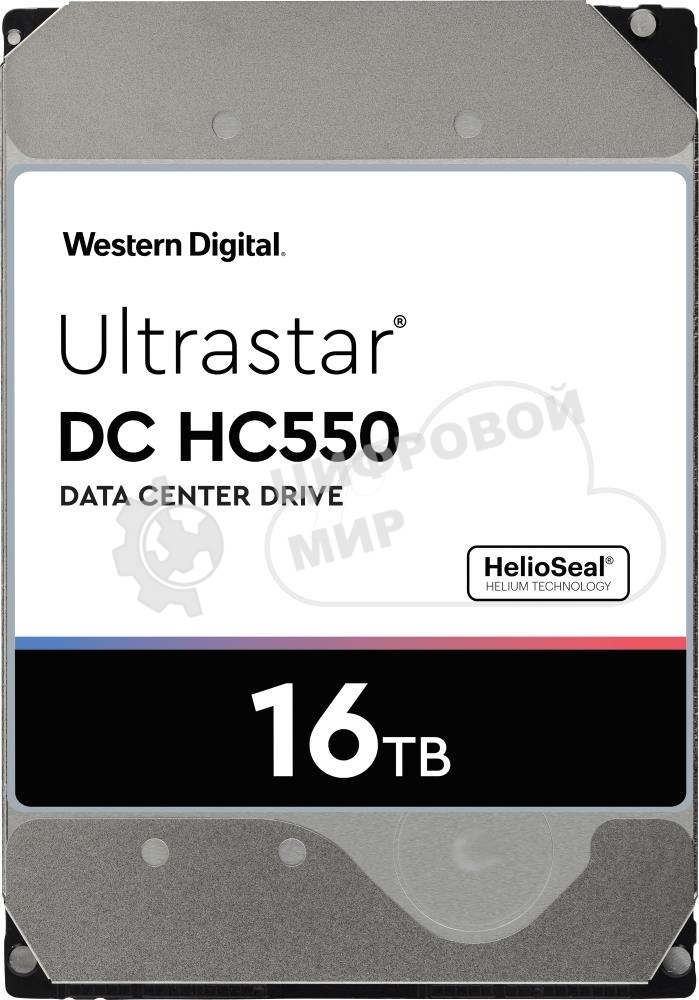 Жесткий диск Western Digital Original SATA-III 16Tb 0F38462/0F38468 WUH721816ALE6L4 OEM Ultrastar DC HC550 (7200rpm) 512Mb 3.5