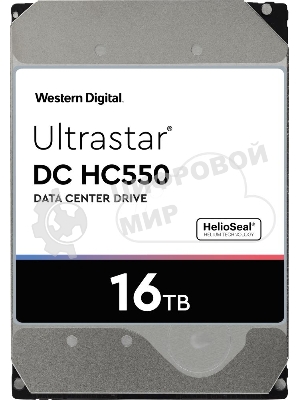 Жесткий диск Western Digital Original SATA-III 16Tb 0F38462/0F38468 WUH721816ALE6L4 OEM Ultrastar DC HC550 (7200rpm) 512Mb 3.5