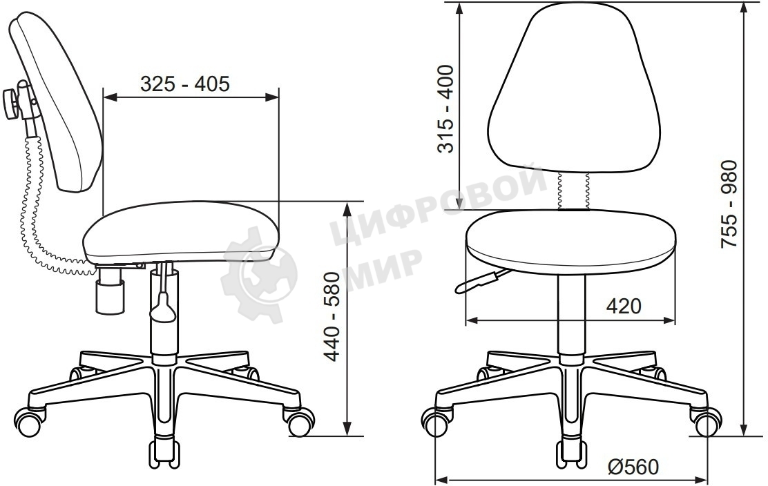 Кресло детское Бюрократ KD-4 оранжевый бэнг крестов. пластик