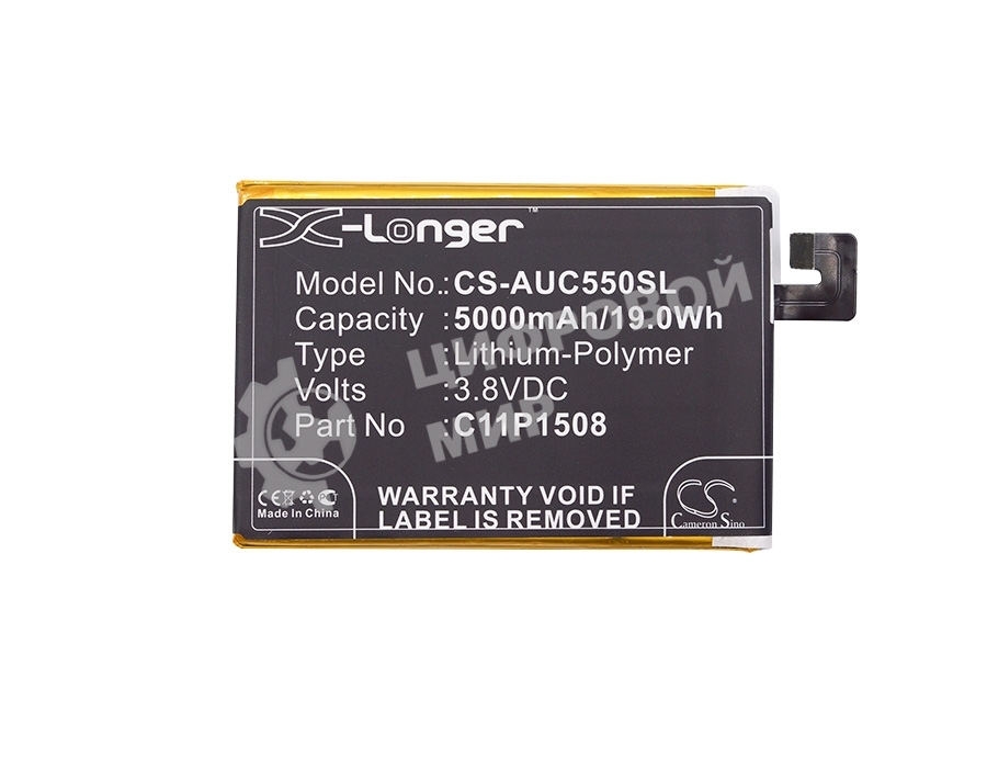 Аккумулятор CameronSino CS-AUC550SL C11P1508 для AsusZenFone 50003.8V, 5000 mAh, 19.00Wh