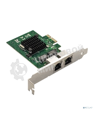 Сетевой адаптер ExeGate EXE-BCM5720 (PCI-E x1 v2.0, порты 2xRJ45, 10/100/1000Mbps, Gigabit Chipset Broadcom BCM5720)