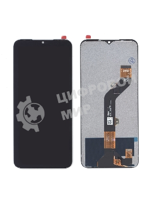 Дисплей (модуль) для Tecno Spark 8C (KG5n) в сборе с тачскрином черный