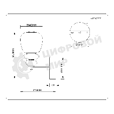 Настенный светильник Ambrella light LH53168 SB/WH бронза/белый 8W 3000K 140*225*300