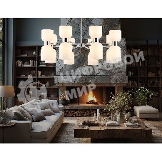 Люстра Ambrella light LH56085/16 СH/FR хром/белый матовый E14*16 max 40W D860*510