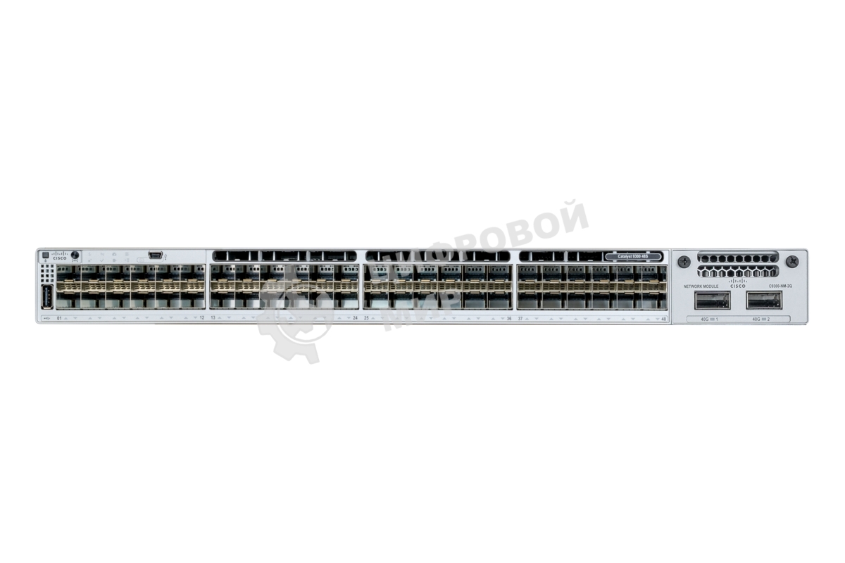 Коммутатор Cisco C9300-48S-A, 48×1 Гбит/с SFP, управляемый