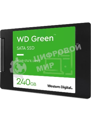 Накопитель SSD WD Green WDS240G3G0A, 240Gb, SATA III, 2.5
