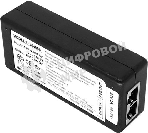 Инжектор PoE Digma DNP30W48GTAP 10/100/1000BASE-T 30Вт 100-240В(АС)
