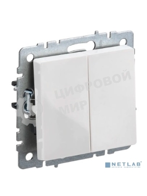 Выключатель 2-кл. IEK BRITE 10А ВС10-2-0-БрБ белый