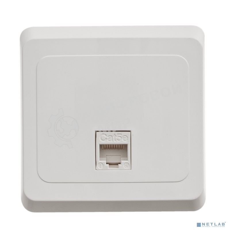 Розетка О/У компьютерная RJ45 ЭТЮД О/У белый кат.5E KOMA-001B Schneider Electric