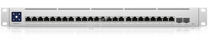 Коммутатор Ubiquiti Switch Enterprise XG 24 Layer 3 switch with (24) 10GbE RJ45 ports and (2) 25G SFP28 ports.