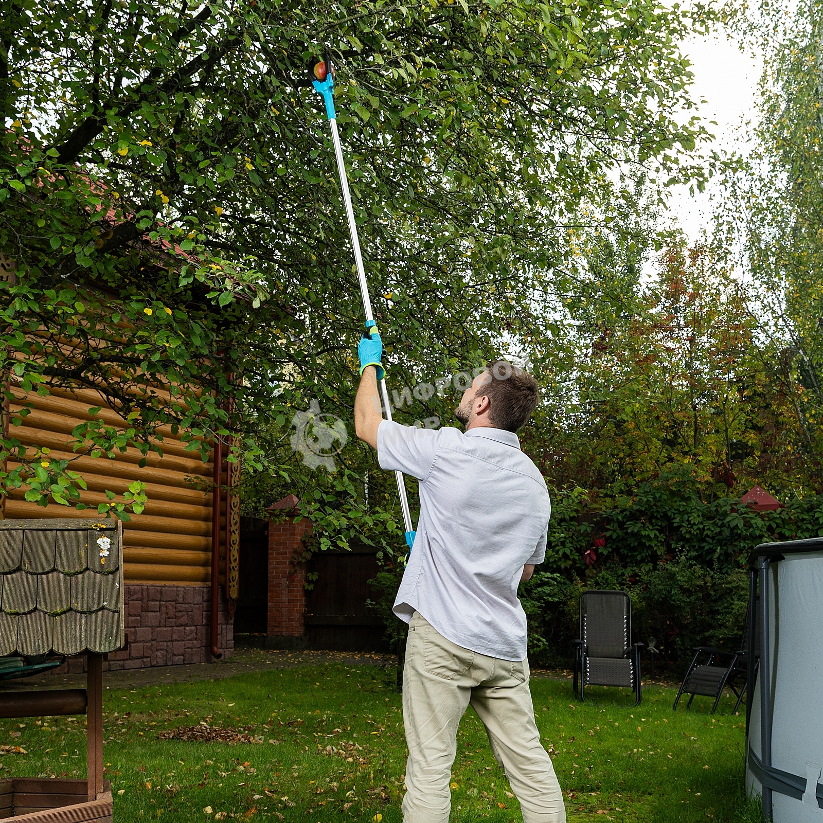 Плодосъемник механический LUXE Palisad 1900 мм, алюминиевая штанга