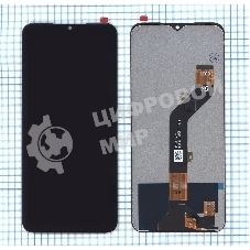 Дисплей (модуль) для Tecno Spark 8C (KG5n) в сборе с тачскрином черный