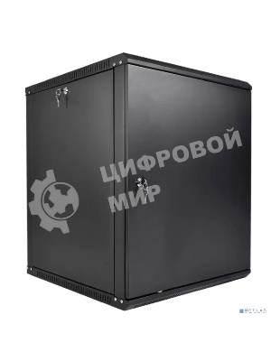 Шкаф телекоммуникационный настенный разборный ЦМО ЭКОНОМ 18U (600 350) дверь металл, черный